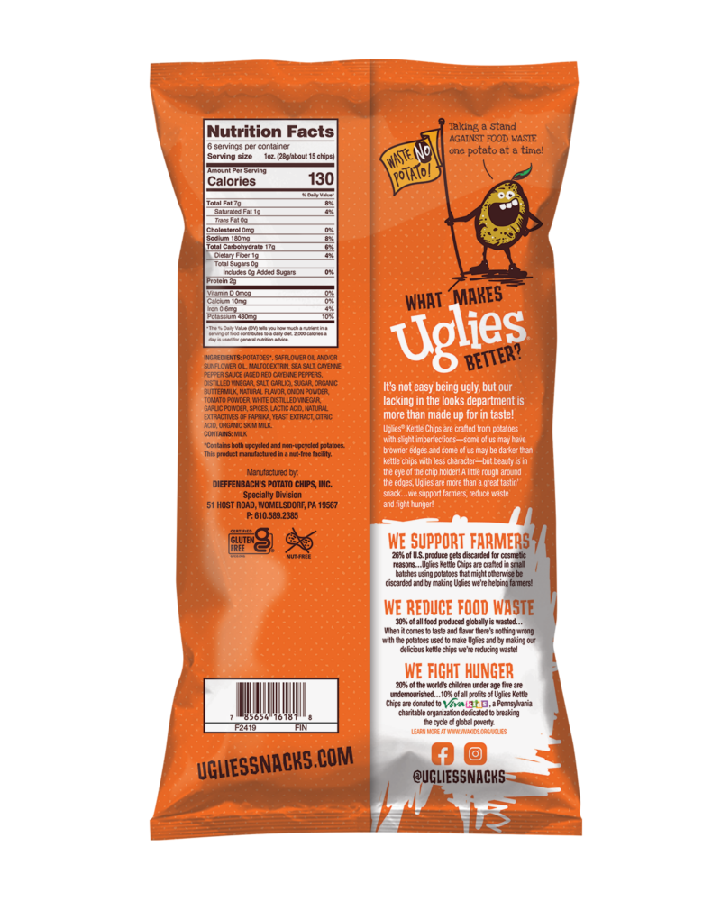 Uglies® Buffalo Ranch Potato Chips - Uglies Snacks