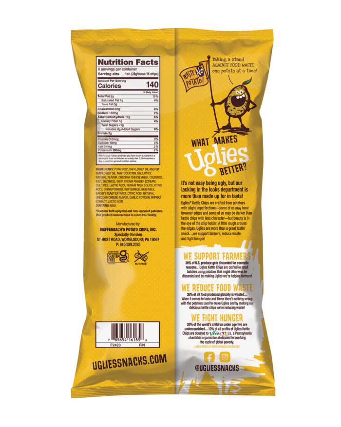 Uglies® Cheddar & Sour Cream Potato Chips - Image 2